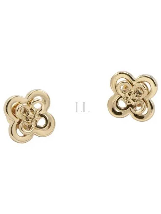 Double T Plaque Earrings Gold - TORY BURCH - BALAAN 2