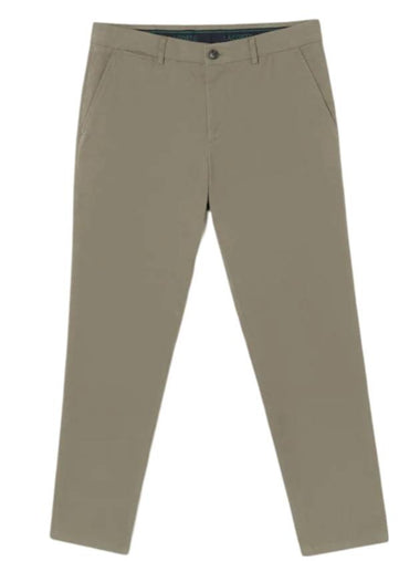 Men's Brushed Chino Straight Pants Beige - LACOSTE - BALAAN 1