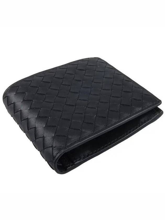 Intrecciato Coin Pocket Half Wallet Black - BOTTEGA VENETA - BALAAN 6