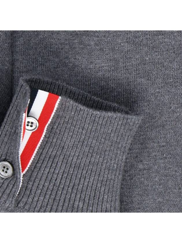 Milano Stitch 4-Bar Cardigan Medium Grey - THOM BROWNE - BALAAN 5