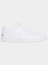 Men's Lace Up Calfskin Low-Top Sneakers Optic White - CELINE - BALAAN 4