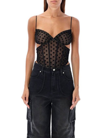 Mesh monogram corset - MISBHV - BALAAN 1