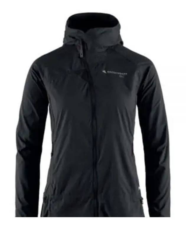 Women's Nal Hooded Windbreaker Black - KLATTERMUSEN - BALAAN 2