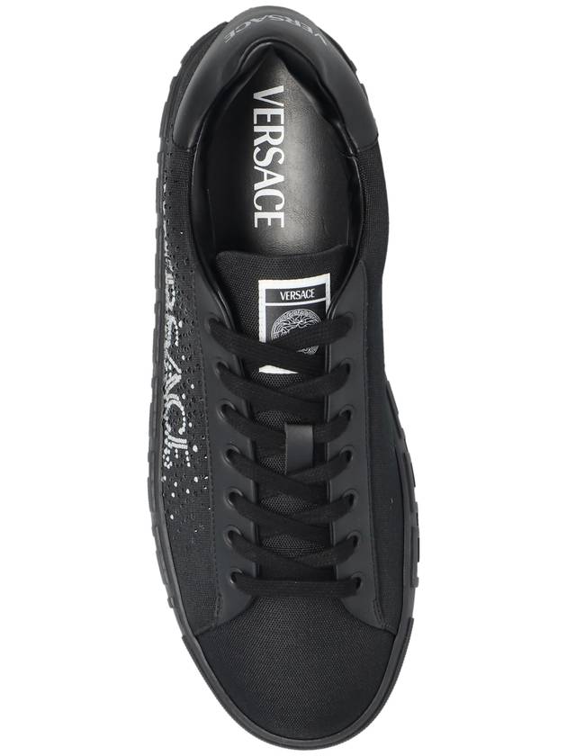 Versace Sneakers With Shimmering Applications, Men's, Black - VERSACE - BALAAN 6