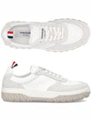 Letterman Panel Lace-Up Low-Top Sneakers White - THOM BROWNE - BALAAN 2