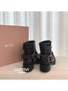 Vintage Look Leather Middle Boots Black - MIU MIU - BALAAN 10