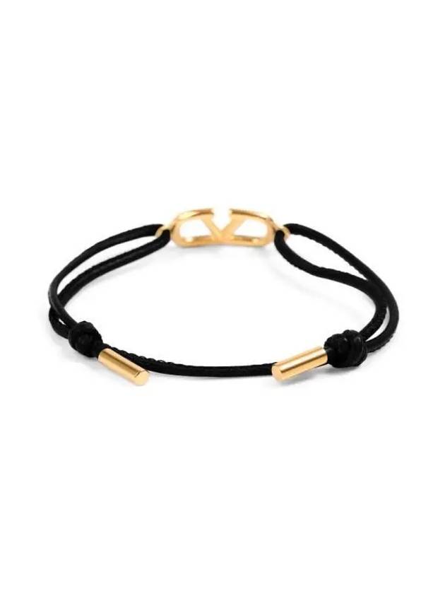 Valentino 4Y2J0Q15 GTQ 0NO J0Q15 Garavani V logo leather bracelet - RED VALENTINO - BALAAN 3