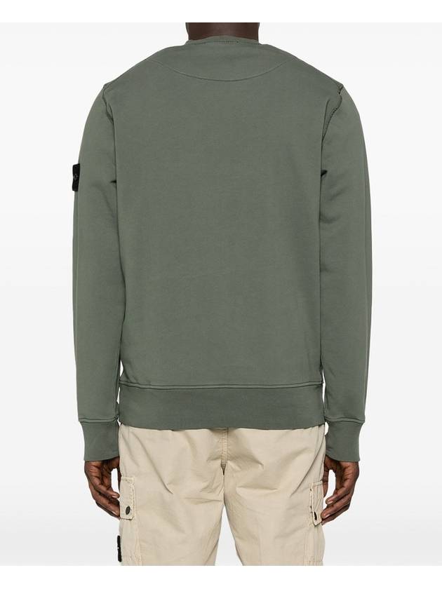 Wappen Patch Garment Dyed Sweatshirt Musk Green - STONE ISLAND - BALAAN 4