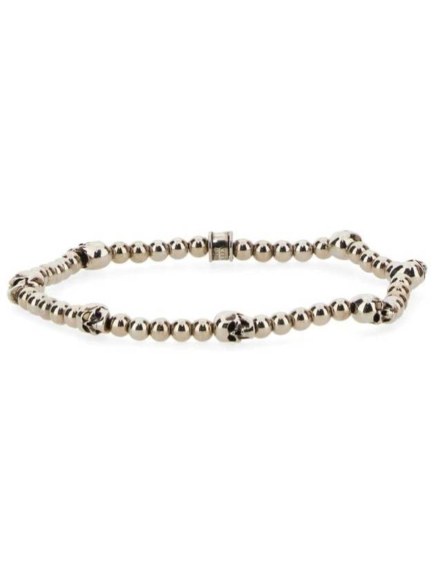 Skull Beads Bracelet Silver - ALEXANDER MCQUEEN - BALAAN 4