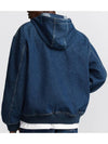 Cotton Tag Hooded Denim Jacket Blue - DIOR - BALAAN 4