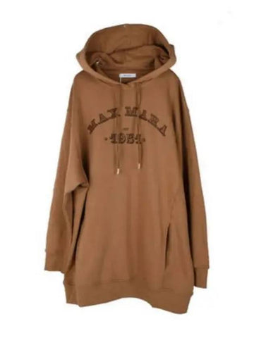 Women s Adito Logo Hoodie Brown 19260129 - MAX MARA - BALAAN 1