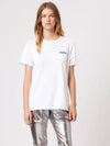 Vidal Logo Short Sleeve T Shirt White - ISABEL MARANT - BALAAN 3