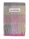 Check Mohair Muffler Fuchsia Lilac Pink - ACNE STUDIOS - BALAAN 2