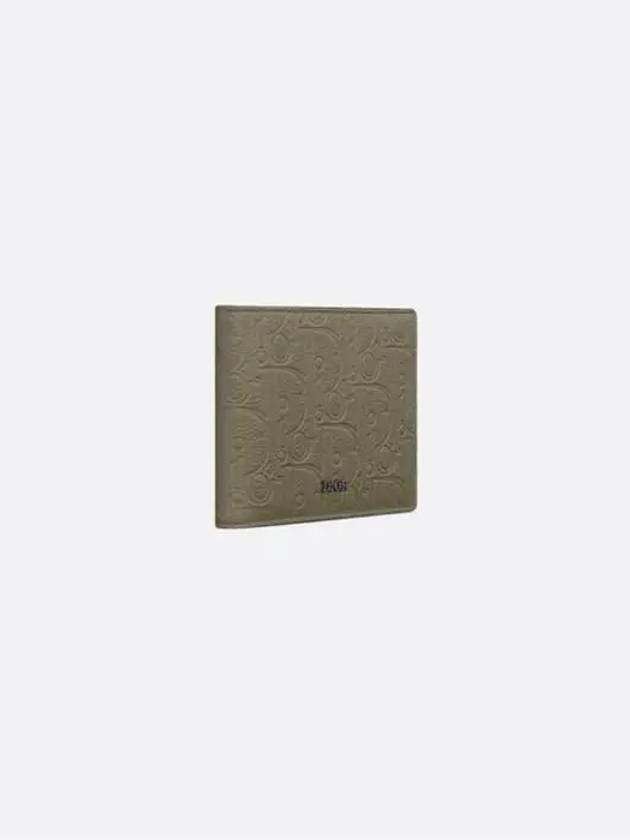 Bifold Gravity Leather Half Wallet Khaki - DIOR - BALAAN 5