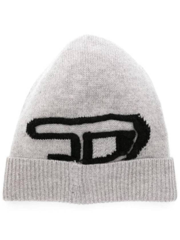 K-Peel Logo Intarsia Beanie Grey - DIESEL - BALAAN 1