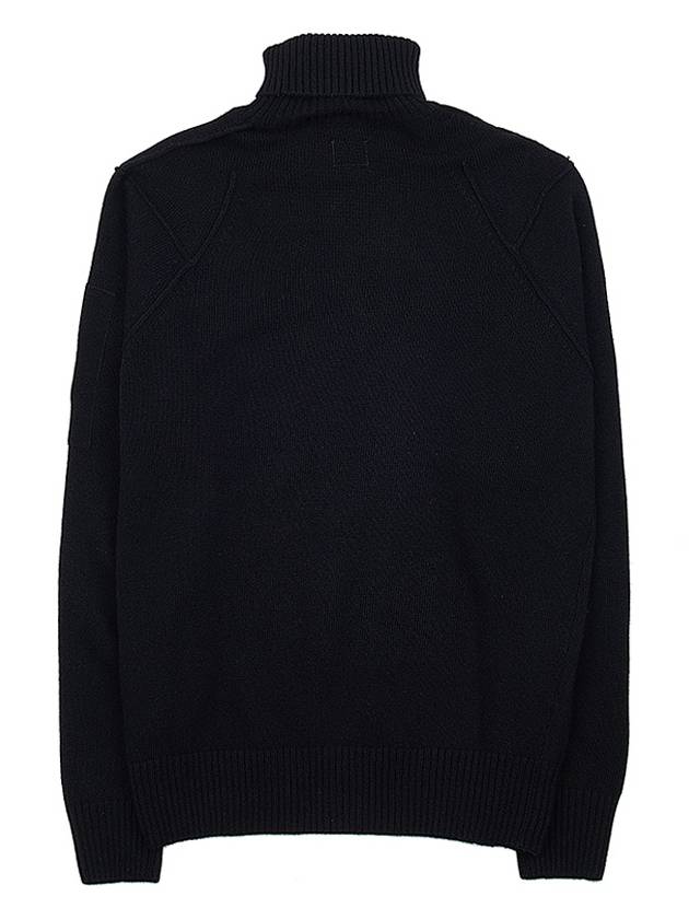 Lens Detail Lambswool Turtleneck Black - CP COMPANY - BALAAN 3