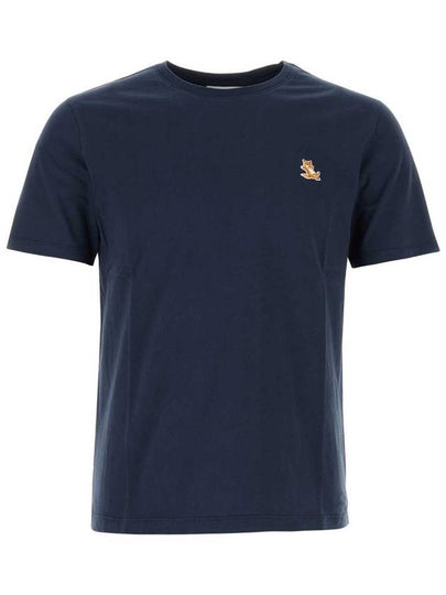 Chillax Fox Patch Regular Short Sleeve T-Shirt Navy - MAISON KITSUNE - BALAAN 2