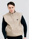 Golf Men s High Neck Woven Vest Beige - HENRY STUART - BALAAN 2