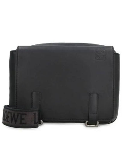 Military Leather Messenger Bag Black - LOEWE - BALAAN 2