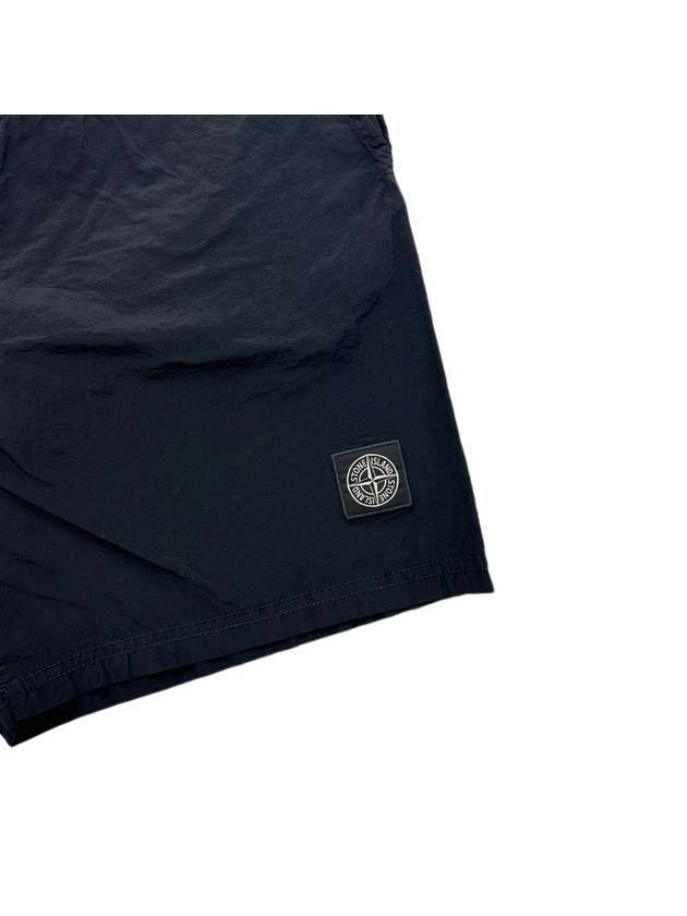 Men's Logo Patch Nylon Swim Shorts Black - STONE ISLAND - BALAAN 4