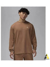 Jordan Essential Long Sleeve Top M Akio Brown FV7456 223 - NIKE - BALAAN 2