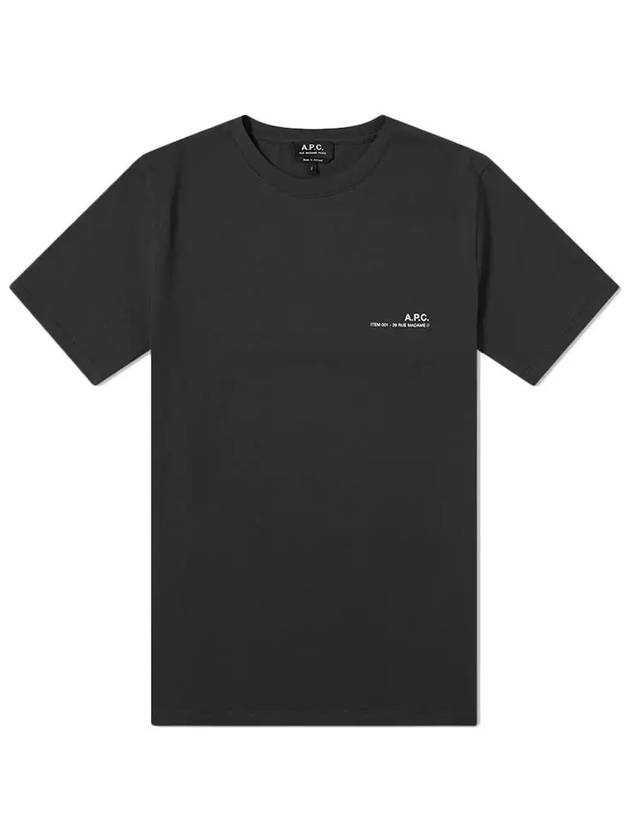 Men's Item Logo Cotton Short Sleeve T-Shirt Black - A.P.C. - BALAAN 2