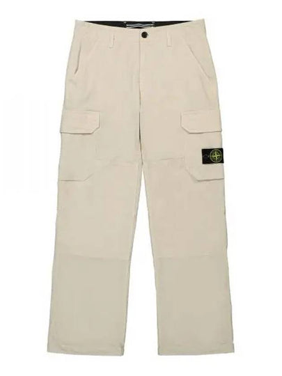 Pantaloni Comfort Fit Cargo Straight Pants Ivory - STONE ISLAND - BALAAN 2