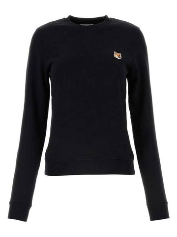 Fox Head Patch Regular Sweatshirt Black - MAISON KITSUNE - BALAAN 1