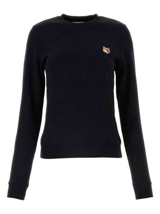 Fox Head Patch Regular Sweatshirt Black - MAISON KITSUNE - BALAAN 1