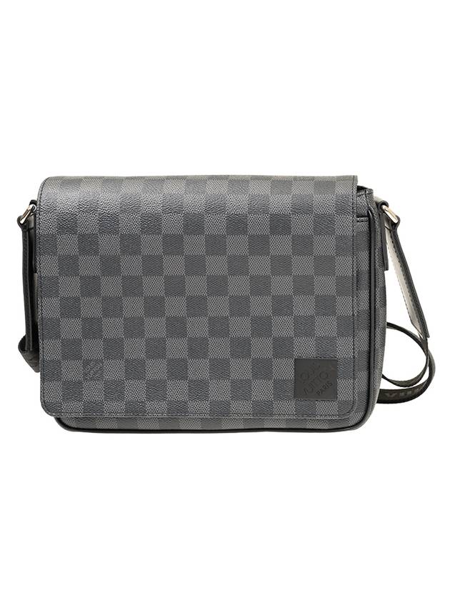 District PM Damier Graphite Coated Canvas Messenger Bag Black - LOUIS VUITTON - BALAAN 1