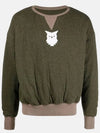 Bird Patch Cotton Sweatshirt Green - MAISON MARGIELA - BALAAN 3