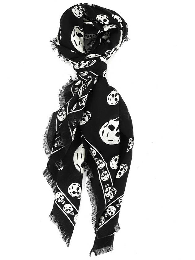 Classic Skull Scarf Black - ALEXANDER MCQUEEN - BALAAN 2