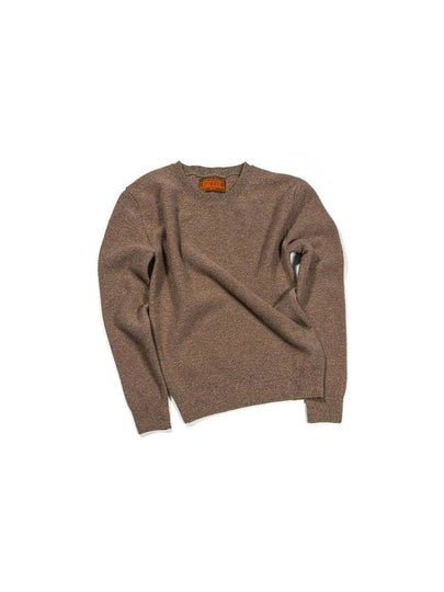 Women's Wool Cashmere Blend Round Neck Knit Pullover Brown - IOEDLE - BALAAN 2