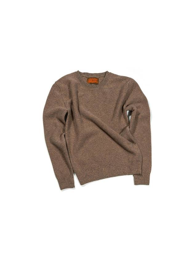 Women's Cashmere Round Neck Knit Pullover Brown I3WN02BR - IOEDLE - BALAAN 2