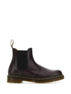 2976 Yellow Stitch Smooth Leather Chelsea Boots Burgundy - DR. MARTENS - BALAAN 1