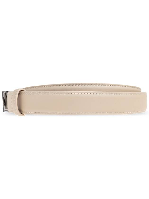 Dolce & Gabbana Leather Belt, Men's, Cream - DOLCE&GABBANA - BALAAN 3