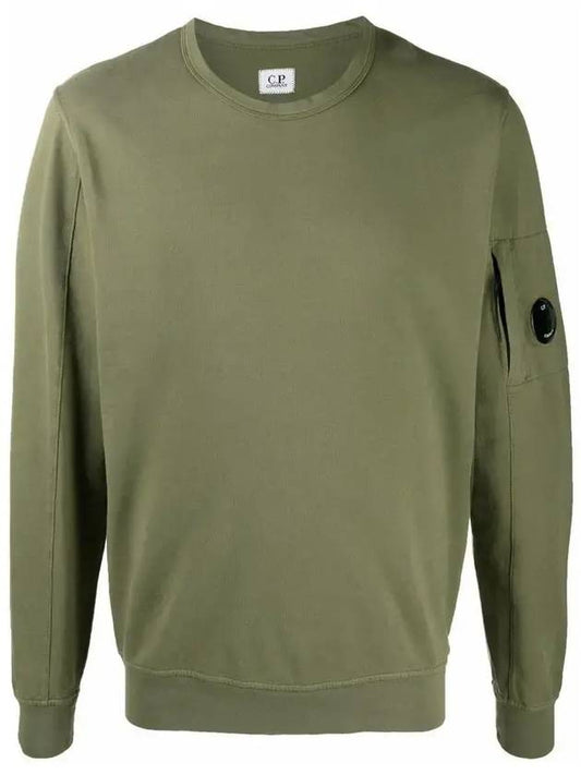 Men's Light Fleece Lens Wappen Sweatshirt Khaki - CP COMPANY - BALAAN 1