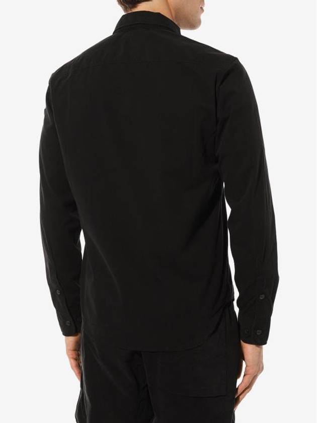 Gabardine Zipped Long Sleeve Shirt Black - CP COMPANY - BALAAN 5