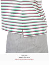 Women s Perforated Striped Polo Short Sleeve T Shirt G4LS23K504 SNO - G/FORE - BALAAN 10