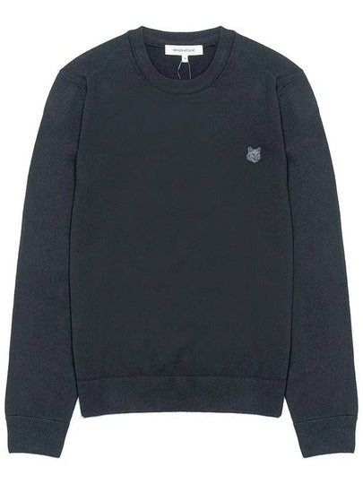 Fox Head Patch Regular Knit Top Black - MAISON KITSUNE - BALAAN 2