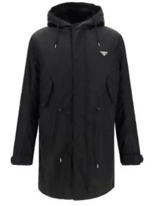 Triangle Logo Patch Re-Nylon Parka Black - PRADA - BALAAN 2