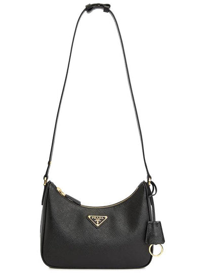 Re-Edition Saffiano Leather Mini Shoulder Bag Black - PRADA - BALAAN 8