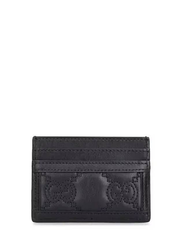 GG Matelassé Card Wallet Black - GUCCI - BALAAN 5