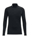 UA Heartgear Compression Mock Long Sleeve T-Shirt Black - UNDER ARMOUR - BALAAN 2