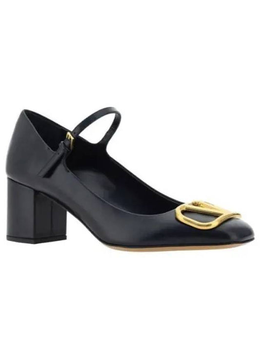 V Logo Rocker Mary Jane Pumps Black - VALENTINO - BALAAN 2