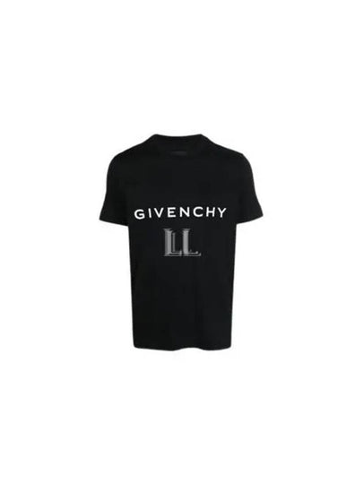 Archetype Logo Print Slim Fit Cotton Short Sleeve T-Shirt Black - GIVENCHY - BALAAN 2