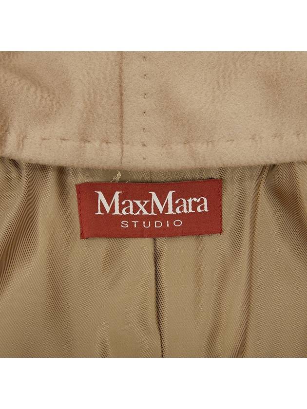 Newmang Hooded Single Coat Beige - MAX MARA - BALAAN 10