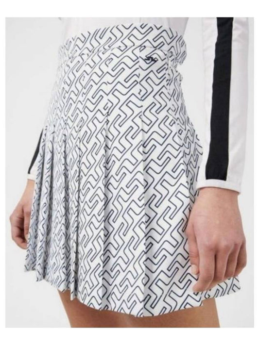 JLINDEBERG Adina Print Golf Skirt Skirt White - J.LINDEBERG - BALAAN 1