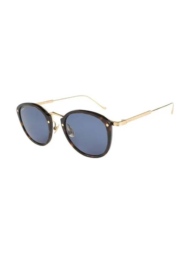 Eyewear C de Round Acetate Sunglasses Dark Blue - CARTIER - BALAAN 4