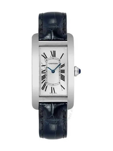 Woman's Tank Americaine Silver Watch Navy - CARTIER - BALAAN 1